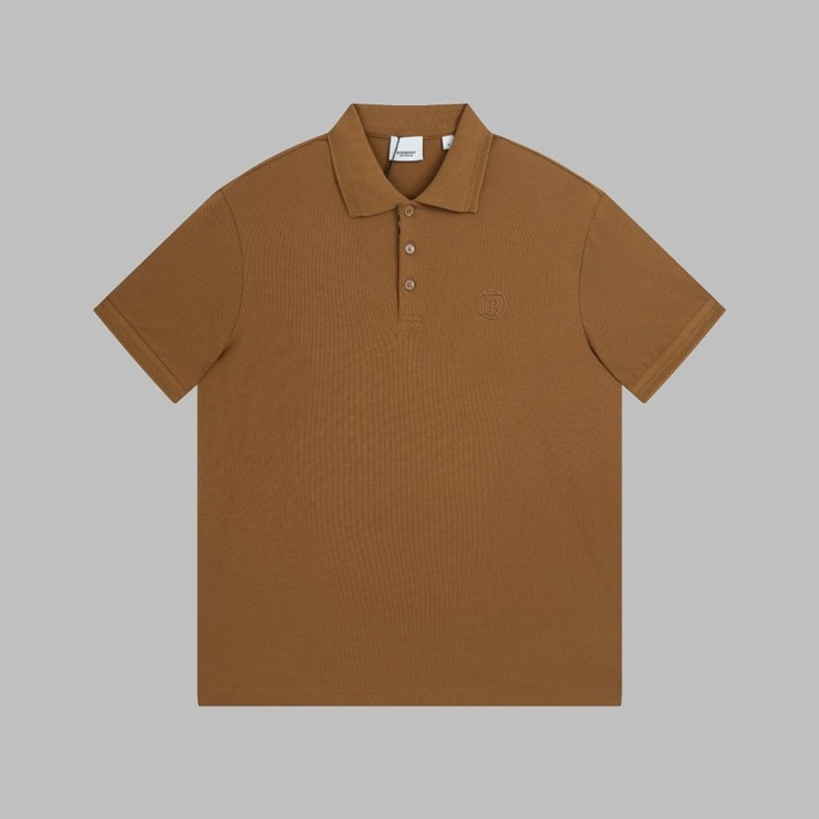 バーバリーメンズキャメルクルーネック半袖Tシャツu191