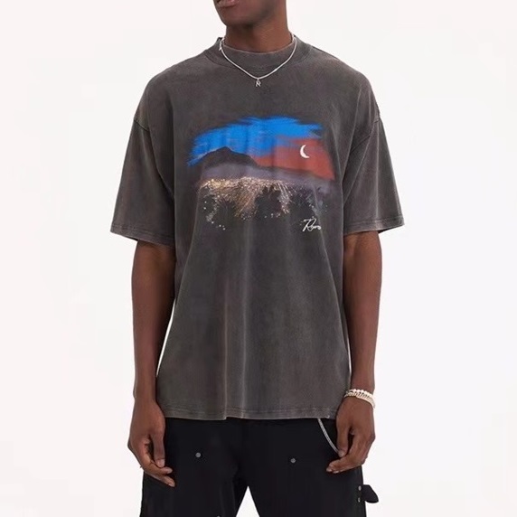 レプレゼントメンズグレークルーネック半袖Tシャツe86