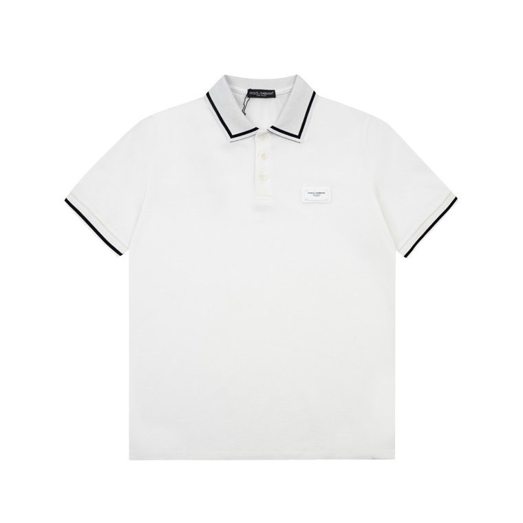 ドルチェ＆ガッバーナメンズホワイトポロ半袖Tシャツl467