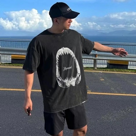 レプレゼントメンズグレークルーネック半袖Tシャツe87