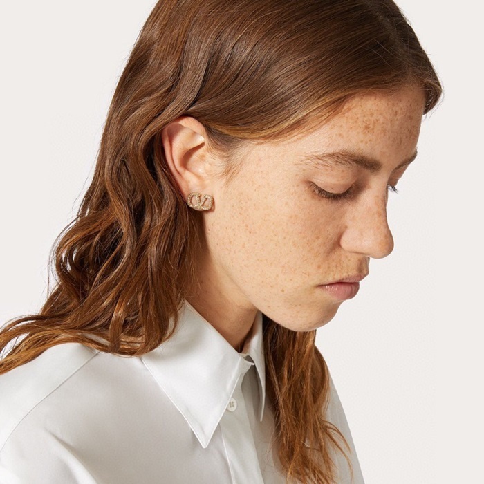 ヴァレンティノレディースゴールドピアスc28