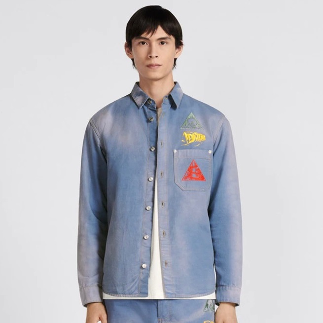 ディオールメンズブルーシャツi505