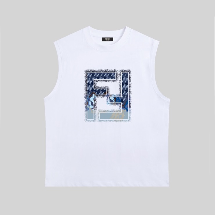 ェンディメンズホワイトクルーネックタンクトップe136