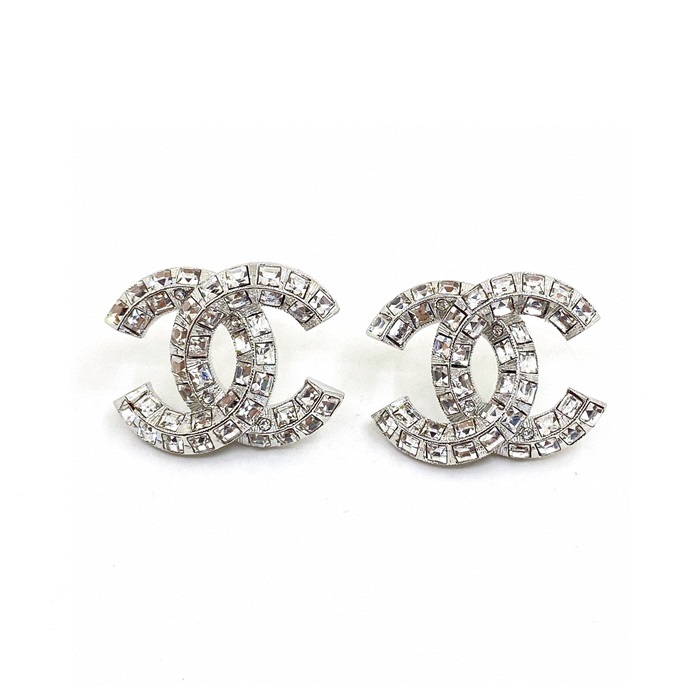 シャネルレディースホワイトゴールドピアスc35