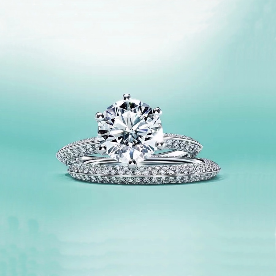 ティファニーレディースホワイトゴールドリングc104