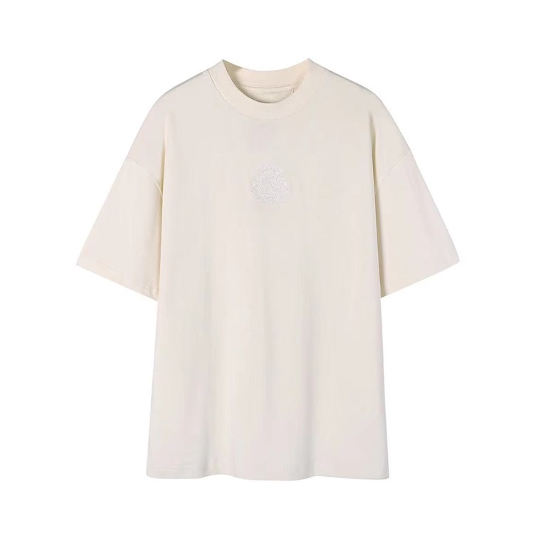 ジバンシィメンズクルーネックアイボリー半袖Tシャツi284