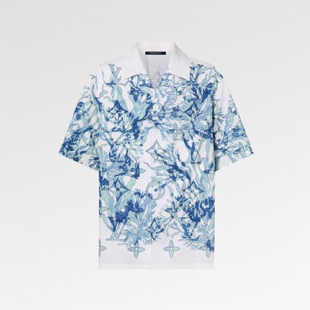 ルイヴィトンメンズホワイト半袖シャツv1159