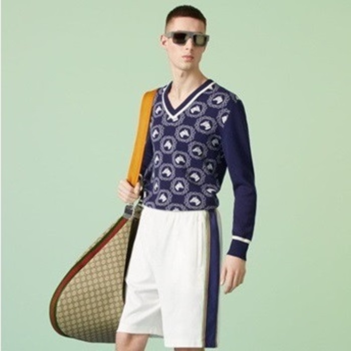 グッチメンズカジュアルホワイトショートパンツu740