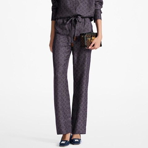 ルイヴィトンレディースブラックパンツv1162