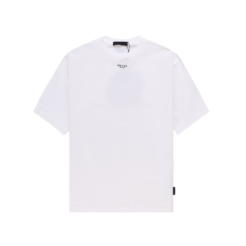 プラダメンズクルーネックホワイト半袖Tシャツr547