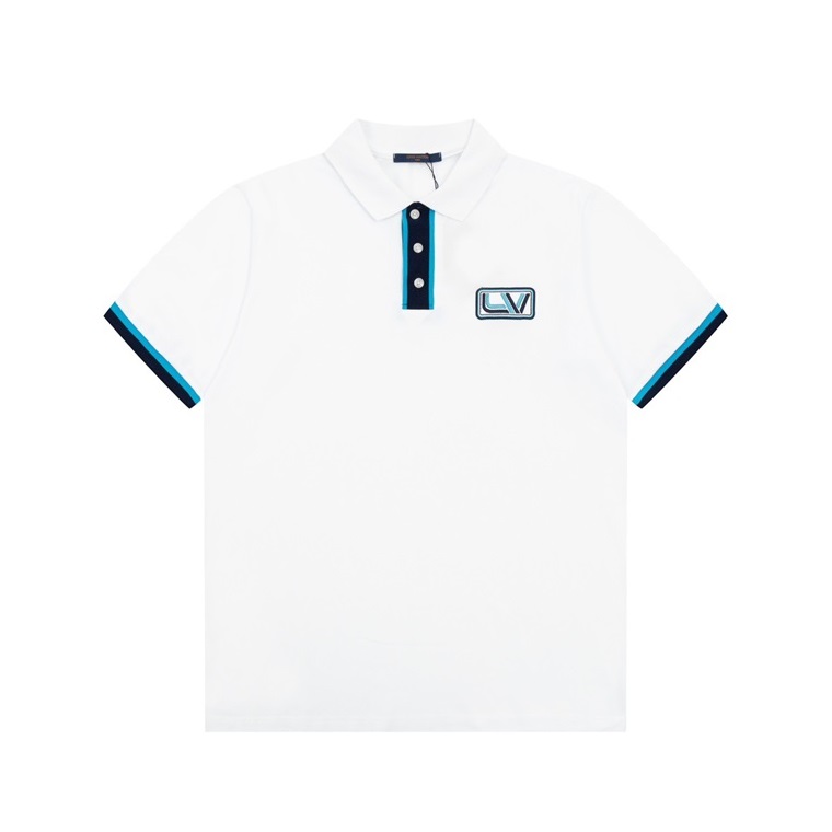 ルイヴィトンメンズホワイトポロ半袖Tシャツv1167