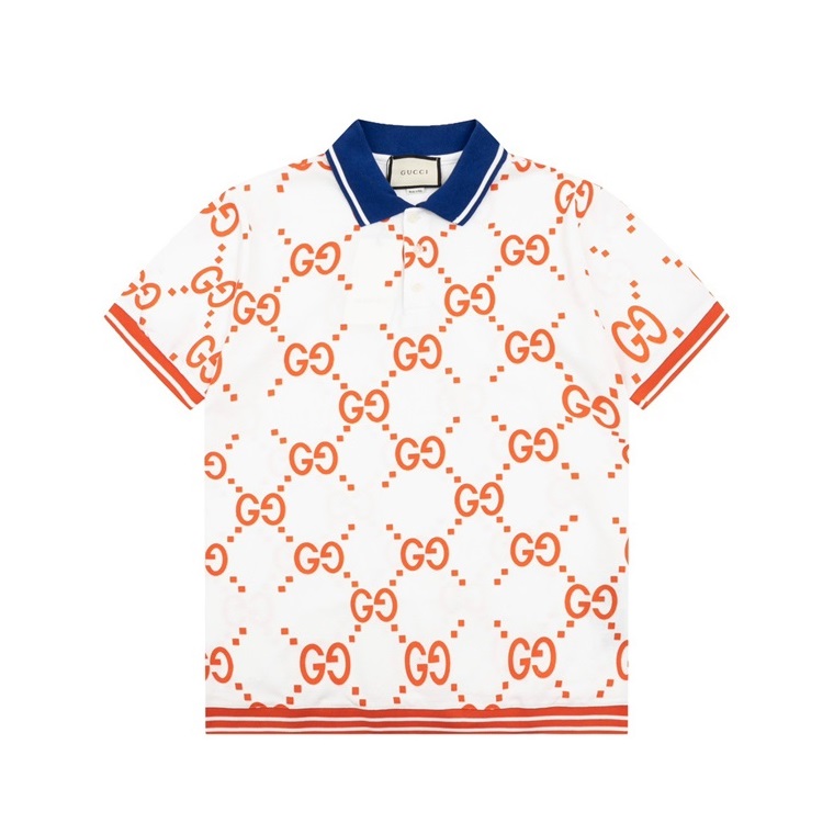 グッチメンズホワイトポロ半袖Tシャツu751