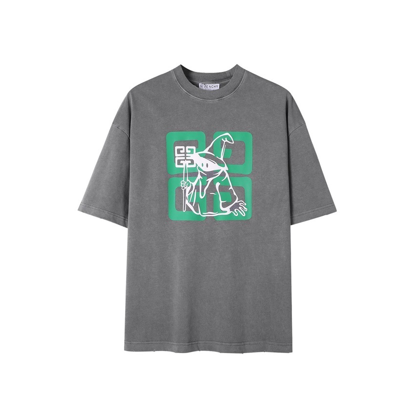 ジバンシィメンズクルーネックグレー半袖Tシャツi290