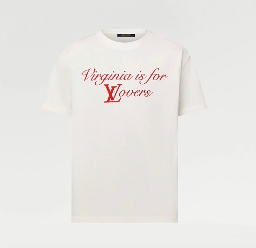 ルイヴィトンメンズホワイトクルーネック半袖Tシャツv1170