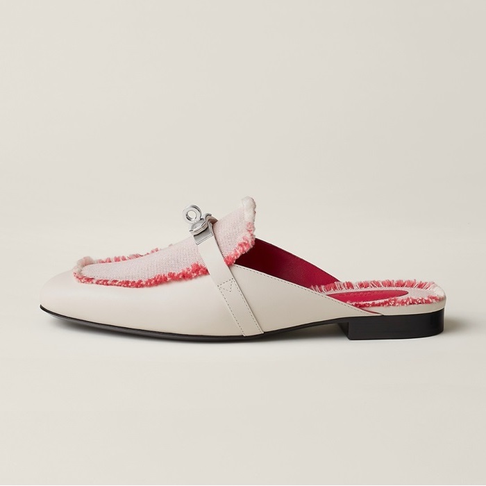 エルメスレディースピンクブローファーe188