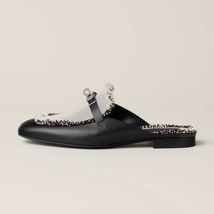 エルメスレディースブラックブローファーe193