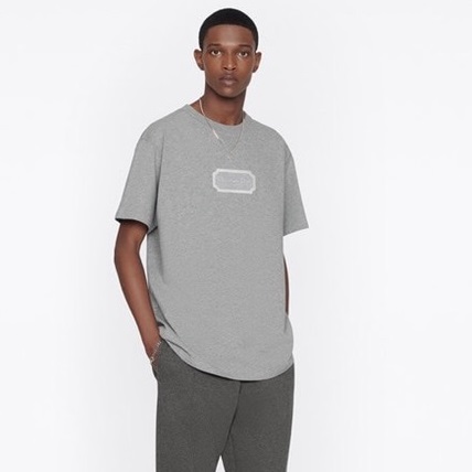 ディオールメンズグレークルーネック半袖Tシャツi519