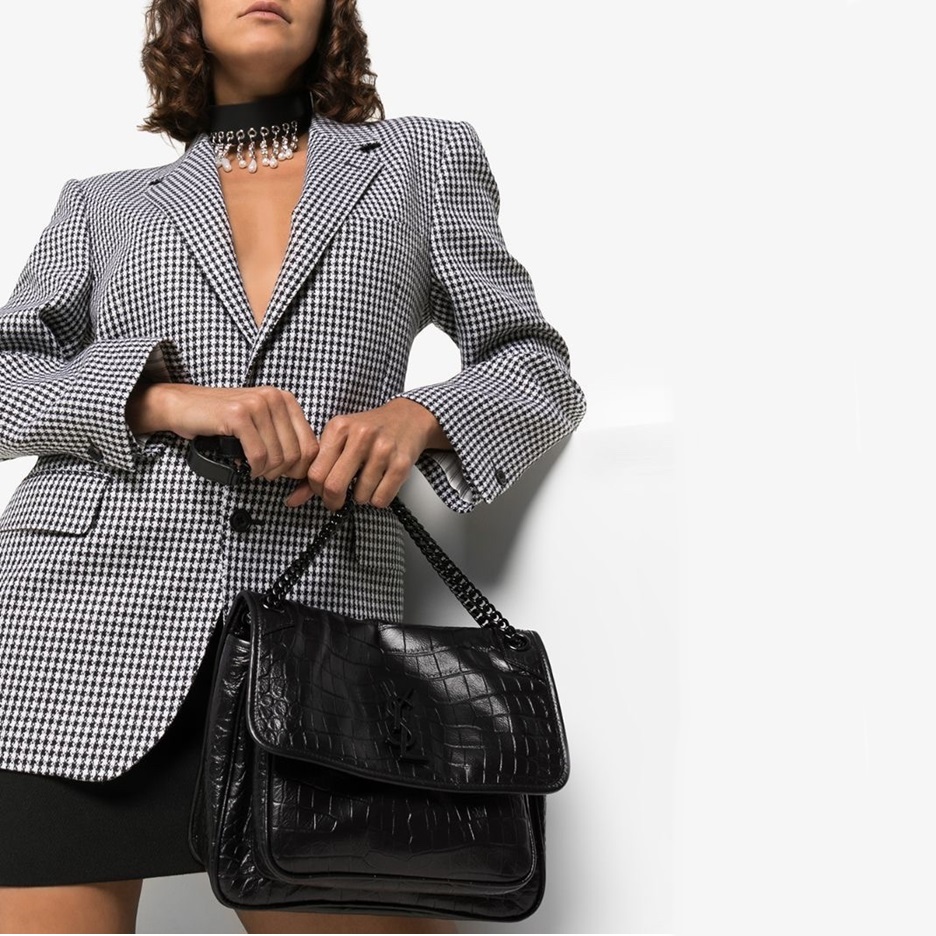 サンローランレディースブラックニキバッグl379