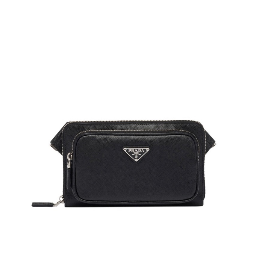 プラダメンズブラックベルトバッグr552