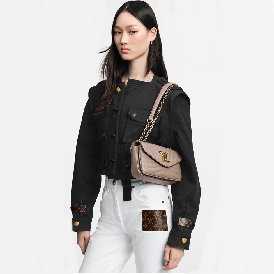 ルイヴィトンレディースグレーショルダーバッグv1255