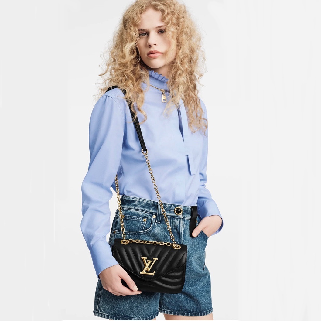 ルイヴィトンレディースブラックショルダーバッグv1257