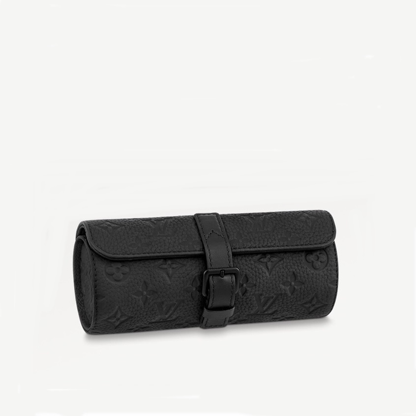 ルイヴィトンユニセックスブラック時計ケース-v1328