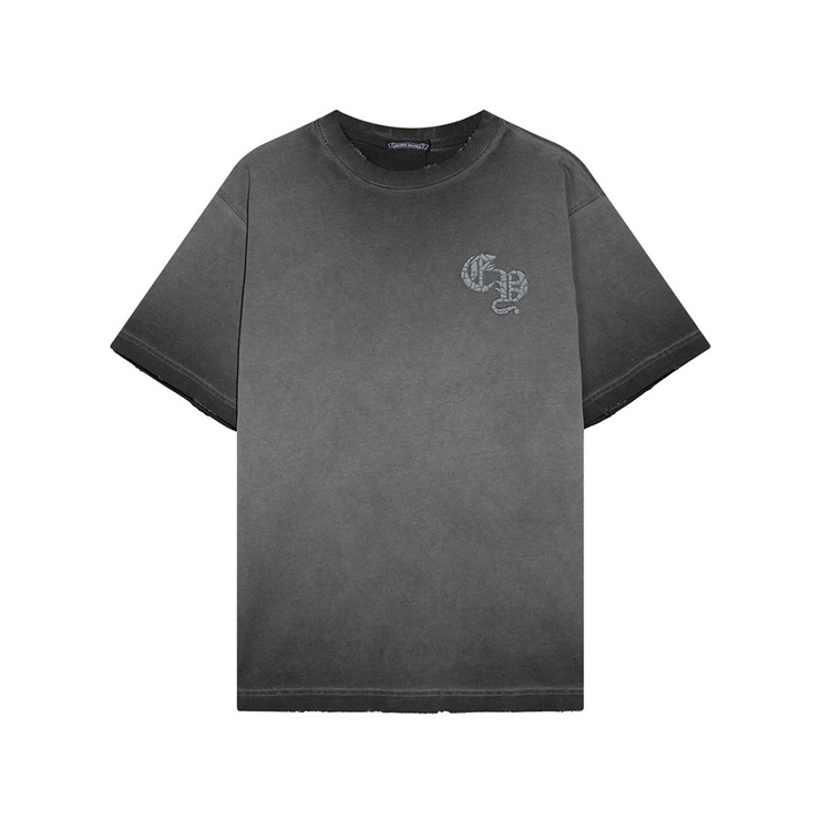 クロムハーツメンズグレークルーネック半袖Tシャツh159