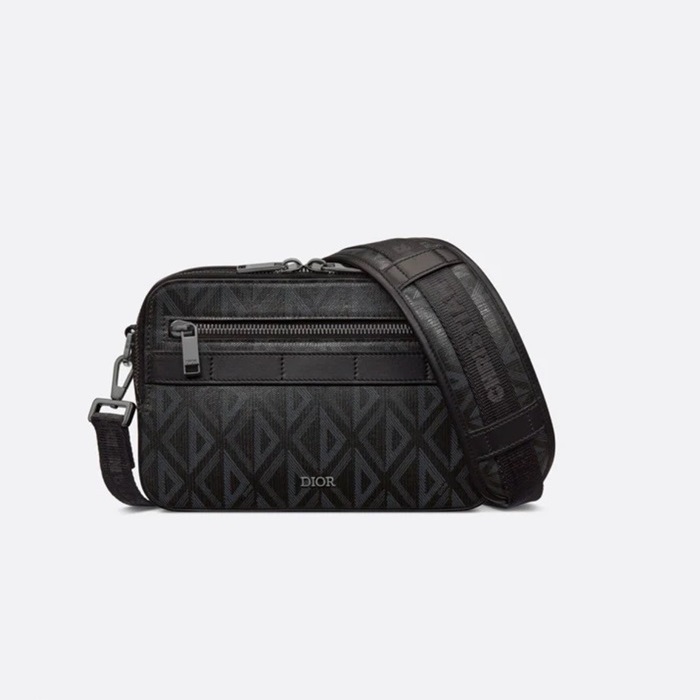 ディオールメンズブラックメッセンジャーバッグi539