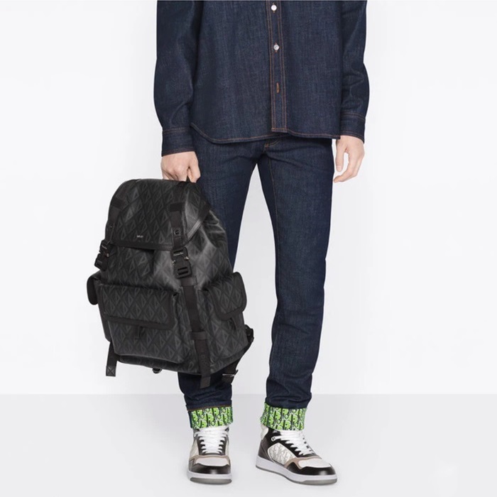 ディオールメンズブラックバックパックi543