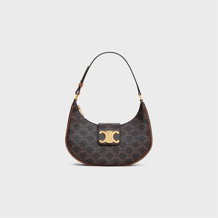 セリーヌレディースブラウンショルダーバッグe165