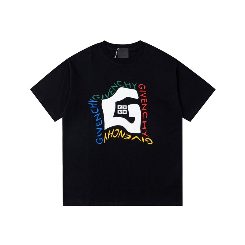 ジバンシィメンズクルーネックブラック半袖Tシャツi295