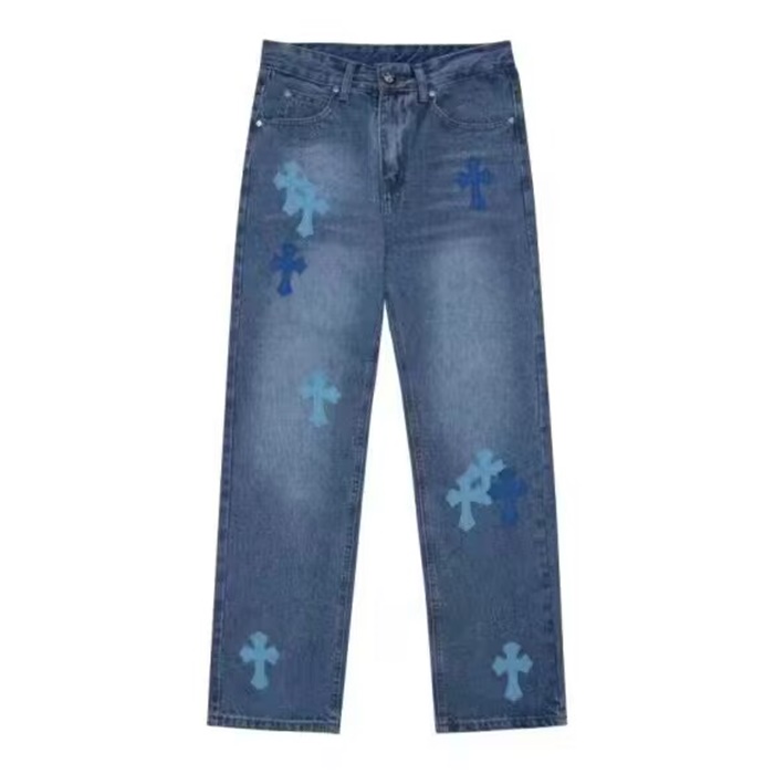 クロムハーツメンズトレンディブルージーンズh165