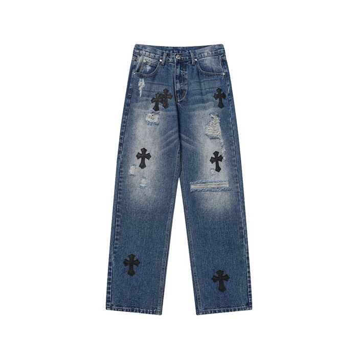 クロムハーツメンズトレンディブルージーンズh166