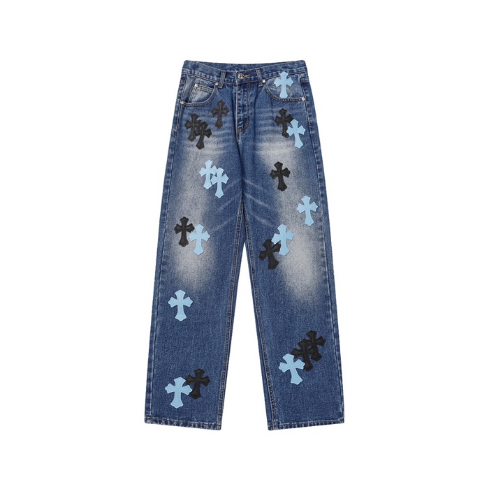 クロムハーツメンズトレンディブルージーンズh167