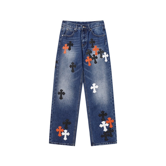 クロムハーツメンズトレンディブルージーンズh168