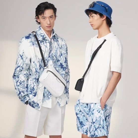 ルイヴィトンメンズブルーシャツv1438