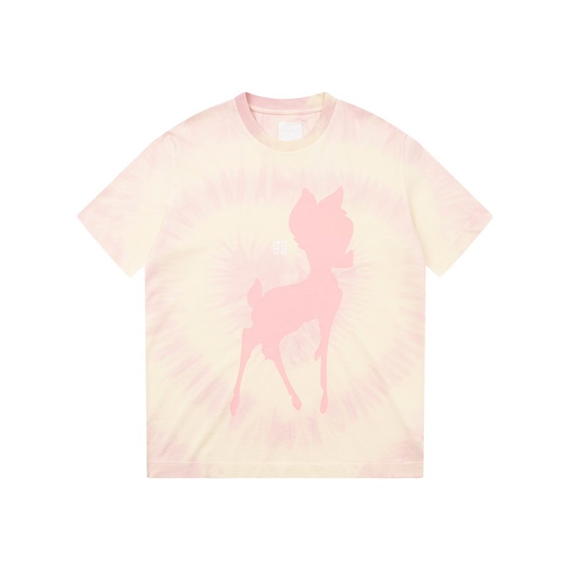 ジバンシィメンズクルーネックアイボリー半袖Tシャツi305