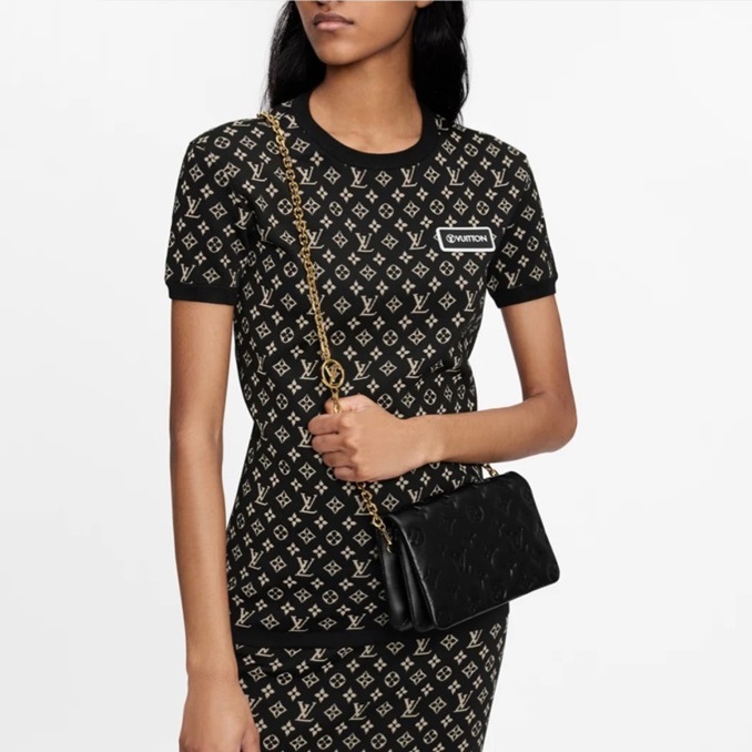 ルイヴィトンレディースブラッククロスバッグv1467