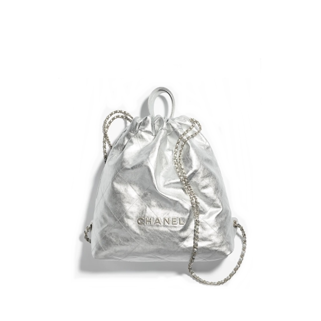 シャネルレディースシルバー22バックパック22h461