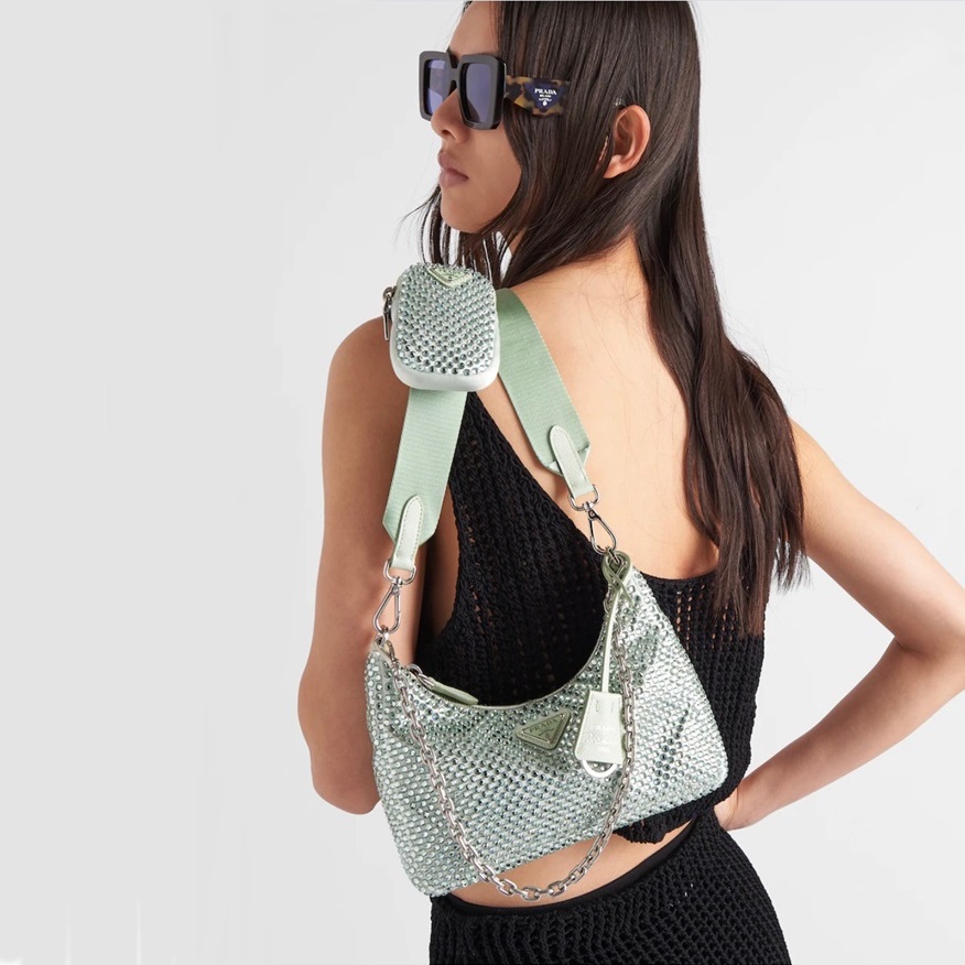 プラダレディースミントハボバッグr593