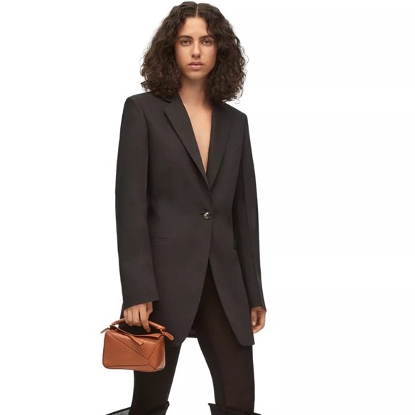 ロエベレディースブラウンサドルバッグe738