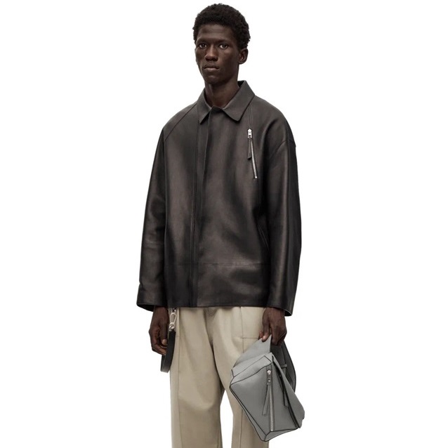 ロエベメンズグレークロスバッグe745