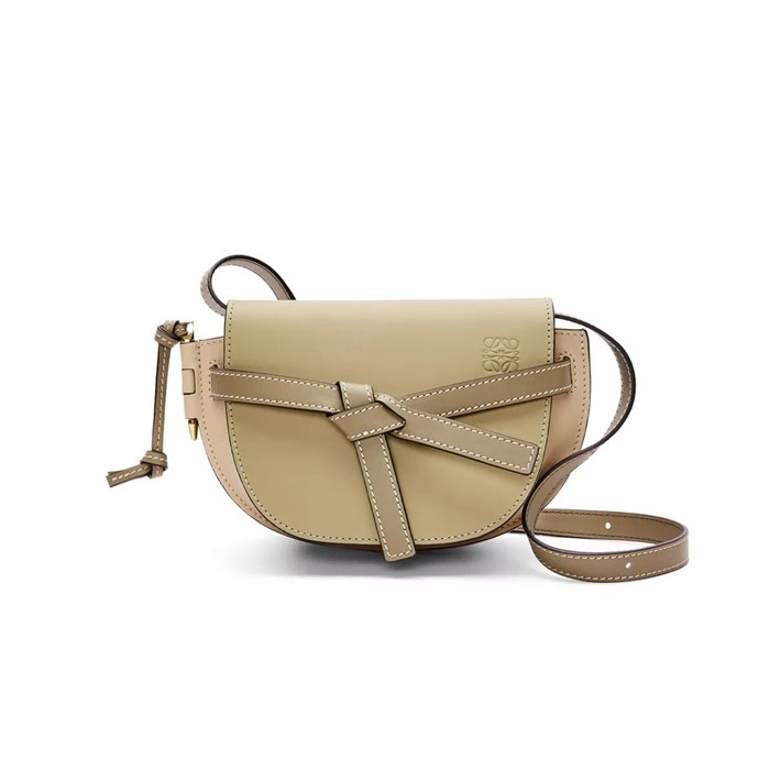 ロエベレディースグリーンデュアルバッグe756