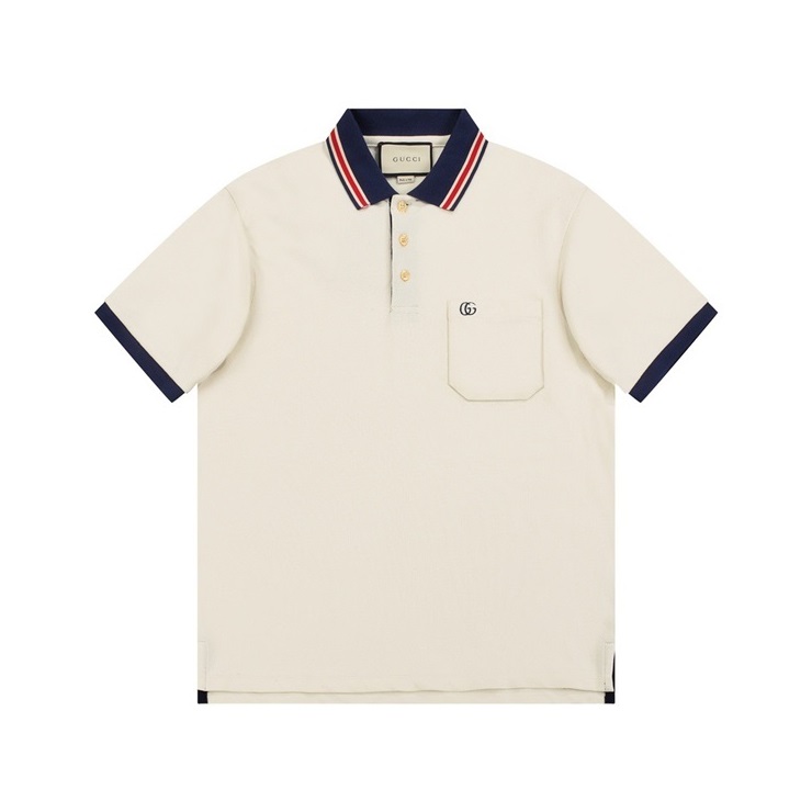 グッチユニセックスアイボリー半袖Tシャツu814