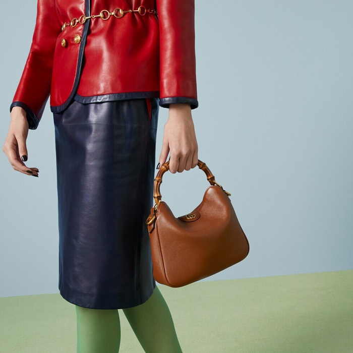 グッチレディースキャメルダイアナトートバッグu819