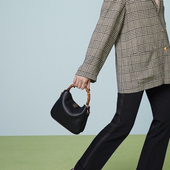 グッチレディースブラックダイアナトートバッグu821