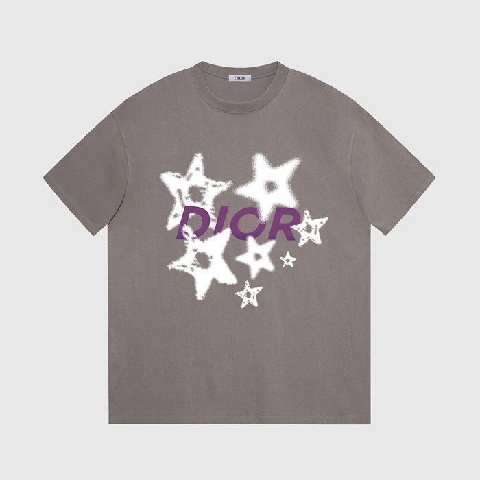 ディオールメンズグレークルーネック半袖Tシャツi557