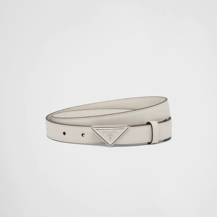 プラダレディースモダンホワイトベルトr619