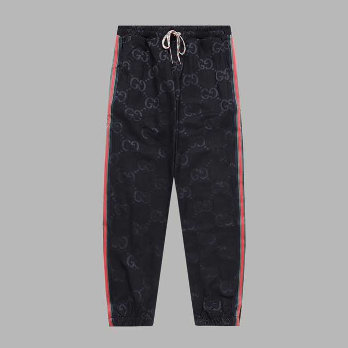 グッチメンズカジュアルブラックパンツu858