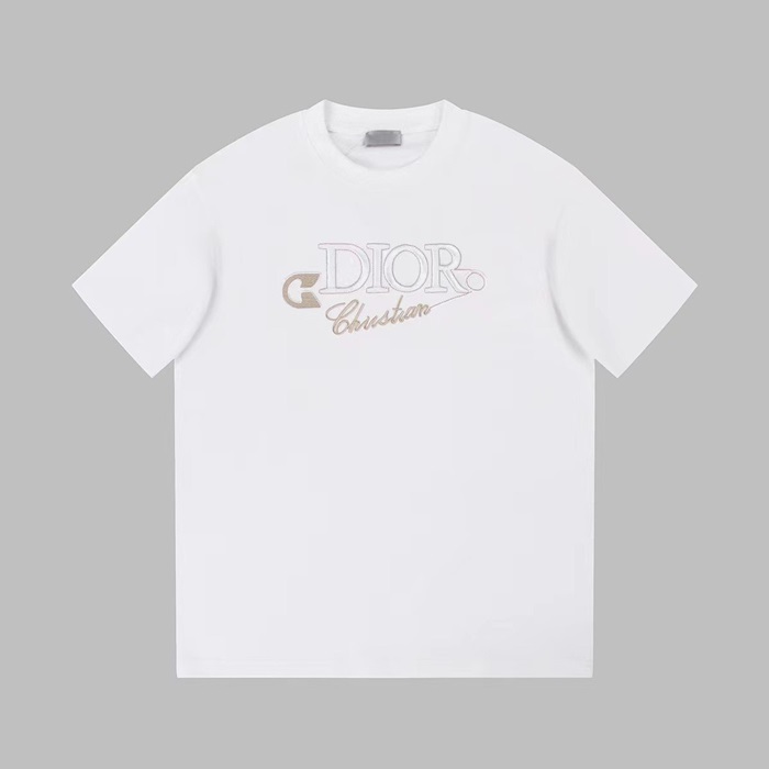 ディオールメンズホワイトクルーネック半袖Tシャツi574